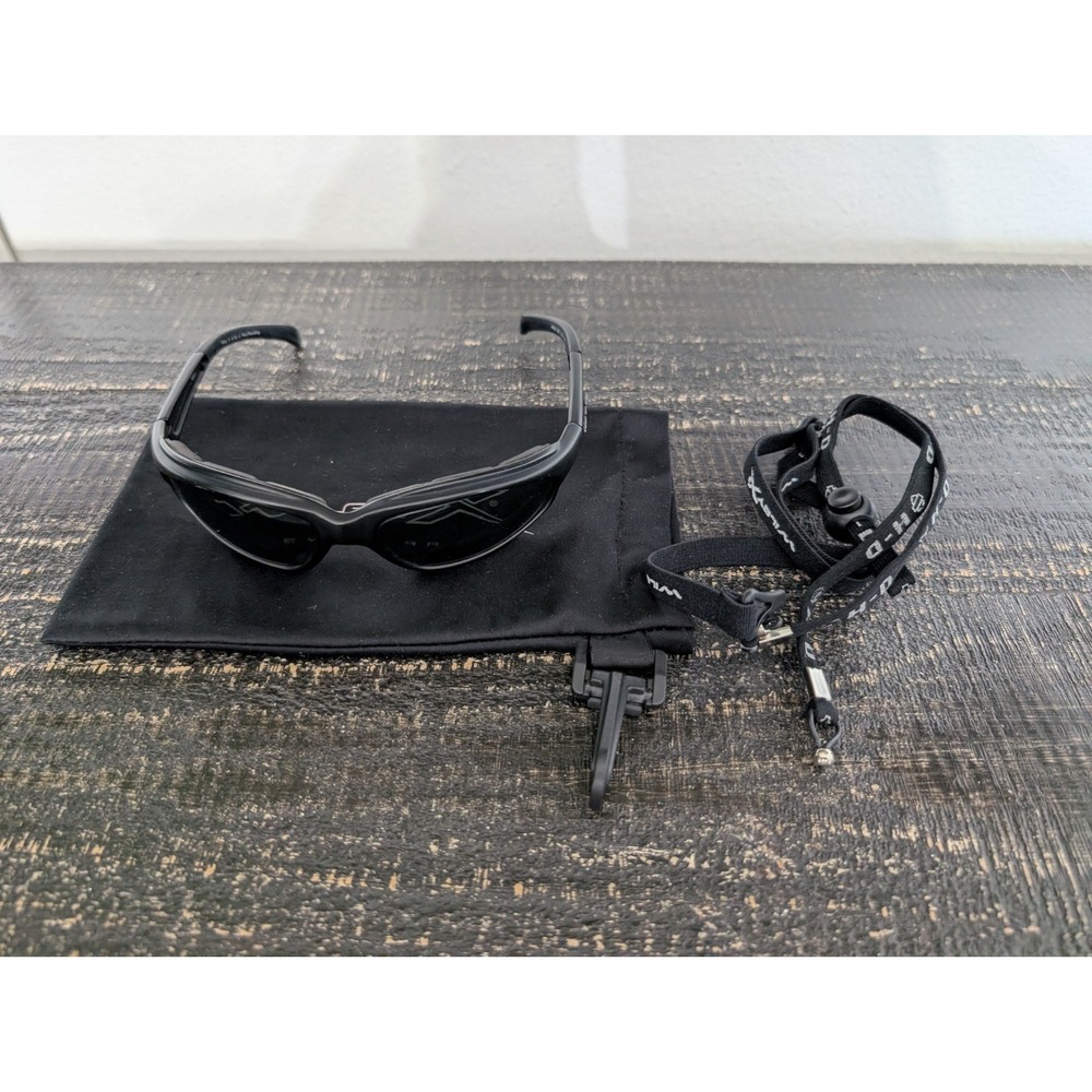 Wiley X Z87.1-2 Safety Glasses XL-1 Black W Extra Strap And Soft Case